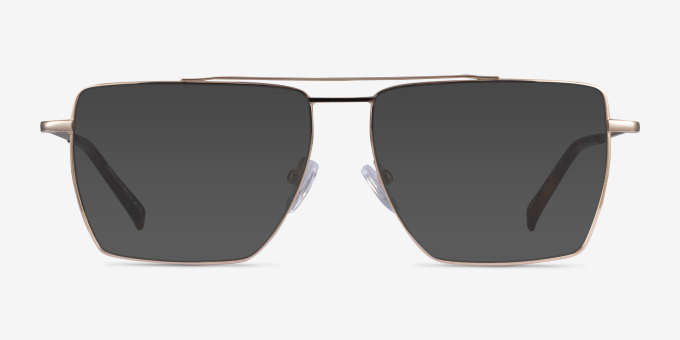 Perspective Gold MetalEyeglass Frames from EyeBuyDirect, with Tinted Lenses