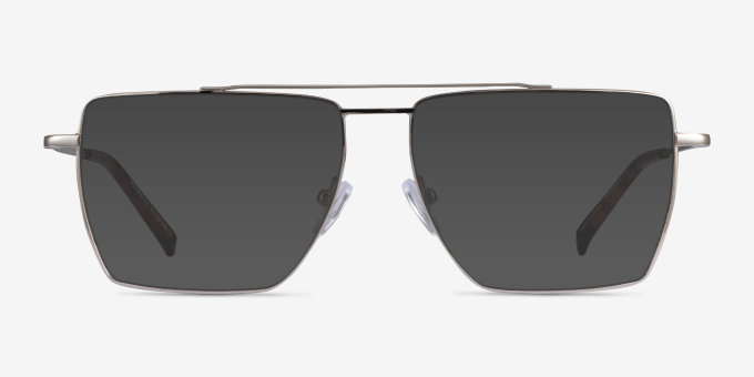 Perspective Silver MetalEyeglass Frames from EyeBuyDirect, with Tinted Lenses