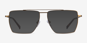 Perspective Bronze Métal Montures de lunettes de vue d'EyeBuyDirect, with Tinted Lenses