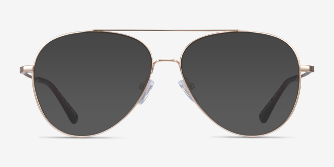 Aesthetic Gold MetalEyeglass Frames from EyeBuyDirect, with Tinted Lenses