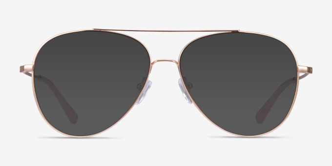 Aesthetic Or rose MétalMontures de lunettes de vue d'EyeBuyDirect, Avec des Verres Teintés