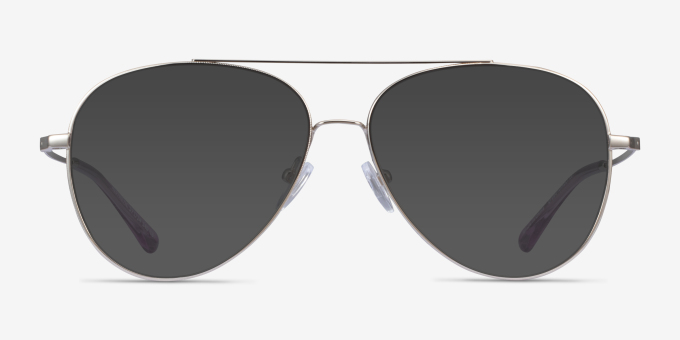 Aesthetic Silver MetalEyeglass Frames from EyeBuyDirect, with Tinted Lenses