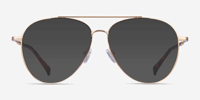 Jerrie Gold MetalEyeglass Frames from EyeBuyDirect, with Tinted Lenses