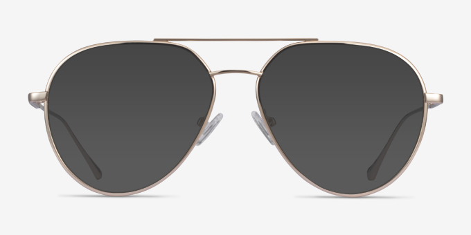 Telescope Light Gold MétalMontures de lunettes de vue d'EyeBuyDirect, Avec des Verres Teintés