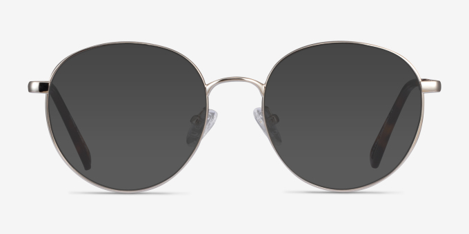 Haiku Silver MetalEyeglass Frames from EyeBuyDirect, with Tinted Lenses