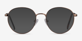 Haiku Bronze Métal Montures de lunettes de vue d'EyeBuyDirect, with Tinted Lenses