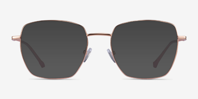Genuine Rose Gold Pink MetalEyeglass Frames from EyeBuyDirect, with Tinted Lenses