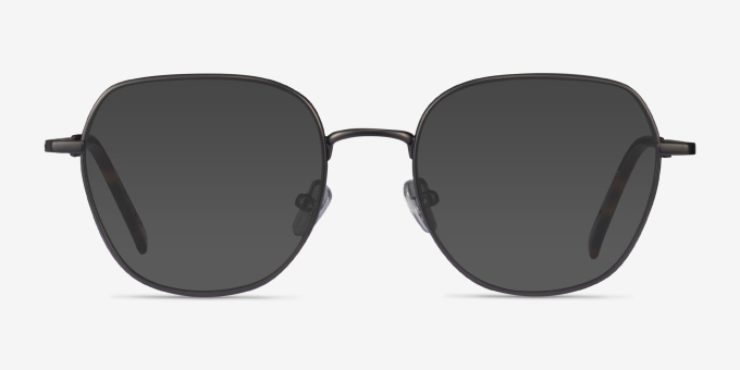 Pimlico Matte Gunmetal MetalEyeglass Frames from EyeBuyDirect, with Tinted Lenses
