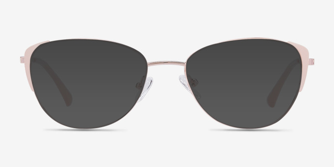 Operetta Gold Nude MetalEyeglass Frames from EyeBuyDirect, with Tinted Lenses