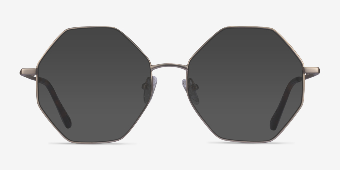 Imagine Matte Silver MetalEyeglass Frames from EyeBuyDirect, with Tinted Lenses