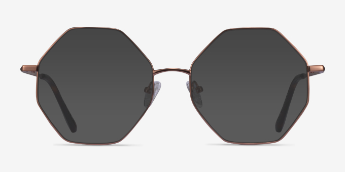 Imagine Bronze MetalEyeglass Frames from EyeBuyDirect, with Tinted Lenses