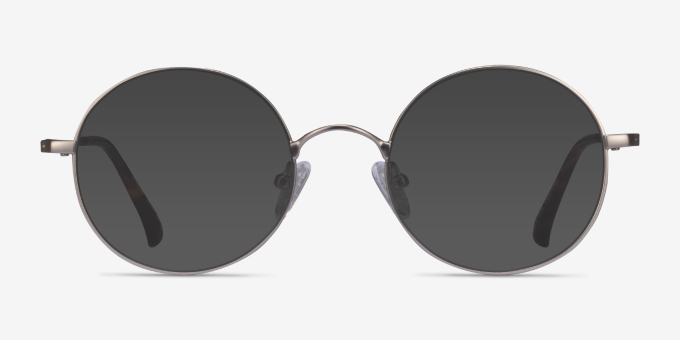 Lanscilo Matte Silver MetalEyeglass Frames from EyeBuyDirect, with Tinted Lenses
