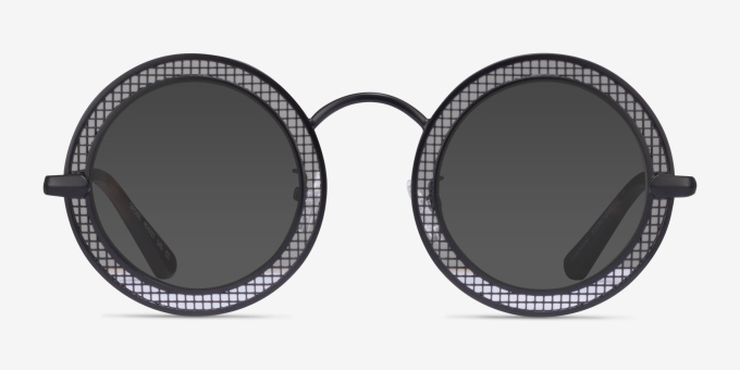 Spoke Matte Black MetalEyeglass Frames from EyeBuyDirect, with Tinted Lenses