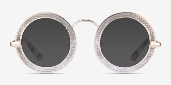 Spoke Matte Gold MetalEyeglass Frames from EyeBuyDirect, with Tinted Lenses