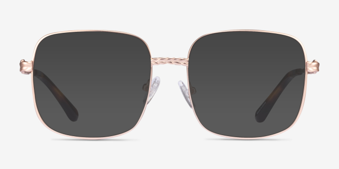 Coil Rose Gold MetalEyeglass Frames from EyeBuyDirect, with Tinted Lenses