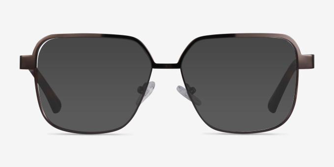 Gear Gunmetal MetalEyeglass Frames from EyeBuyDirect, with Tinted Lenses