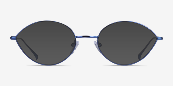 Aperture Blue MetalEyeglass Frames from EyeBuyDirect, with Tinted Lenses