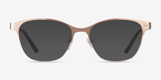 Digital Rose Gold MetalEyeglass Frames from EyeBuyDirect, with Tinted Lenses