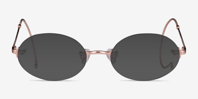Dotte Rose Gold MetalEyeglass Frames from EyeBuyDirect, with Tinted Lenses
