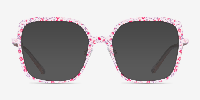 Althea Pink Floral MetalEyeglass Frames from EyeBuyDirect, with Tinted Lenses