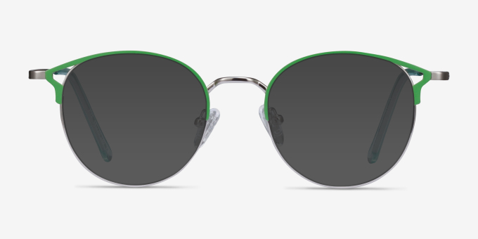 Jive Green MetalEyeglass Frames from EyeBuyDirect, with Tinted Lenses