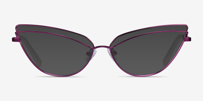 Mila Purple MetalEyeglass Frames from EyeBuyDirect, with Tinted Lenses