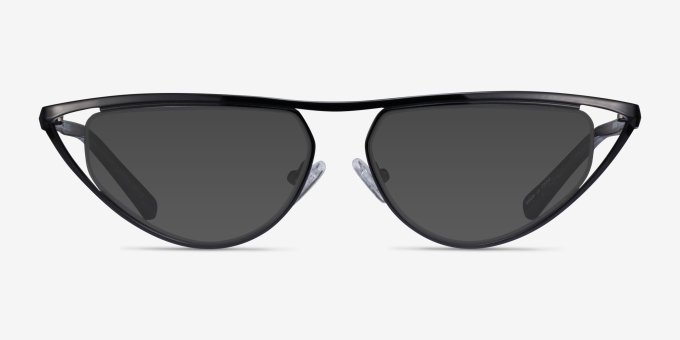 Loom Black MetalEyeglass Frames from EyeBuyDirect, with Tinted Lenses