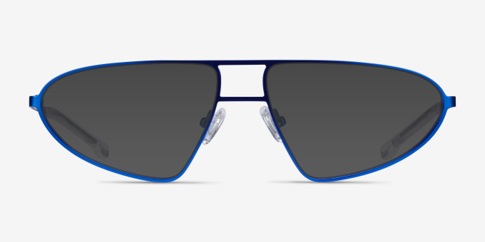 Proto Blue Black MetalEyeglass Frames from EyeBuyDirect, with Tinted Lenses