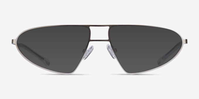 Proto Silver Black MetalEyeglass Frames from EyeBuyDirect, with Tinted Lenses