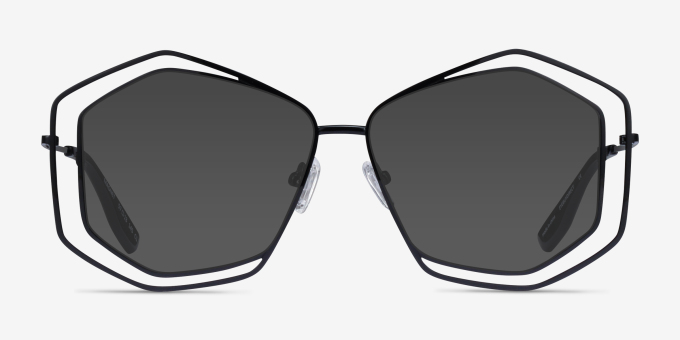Magnet Shiny Black MetalEyeglass Frames from EyeBuyDirect, with Tinted Lenses