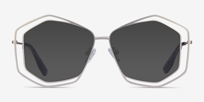 Magnet Matte Silver MetalEyeglass Frames from EyeBuyDirect, with Tinted Lenses
