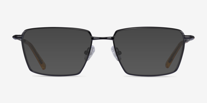 Fifth Black Yellow MetalEyeglass Frames from EyeBuyDirect, with Tinted Lenses