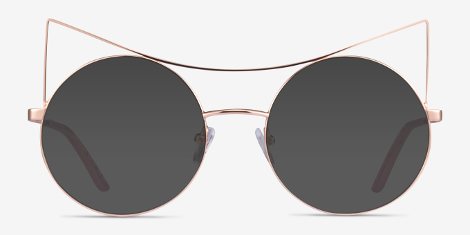 Singapura Rose Gold MetalEyeglass Frames from EyeBuyDirect, with Tinted Lenses