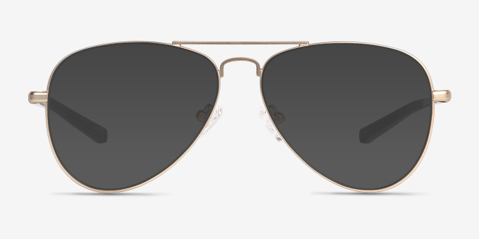 Zest Matt Gold MetalEyeglass Frames from EyeBuyDirect, with Tinted Lenses