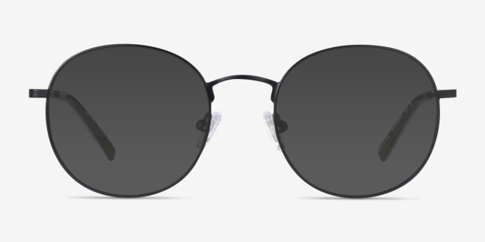 Spatter Matte Black MetalEyeglass Frames from EyeBuyDirect, with Tinted Lenses