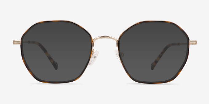 Frances Spotty Tortoise MetalEyeglass Frames from EyeBuyDirect, with Tinted Lenses