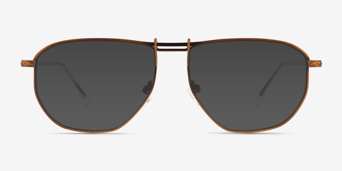 Elwood Bronze MetalEyeglass Frames from EyeBuyDirect, with Tinted Lenses