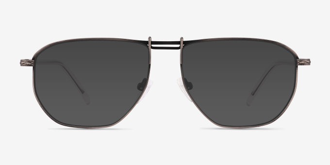 Elwood Silver MetalEyeglass Frames from EyeBuyDirect, with Tinted Lenses
