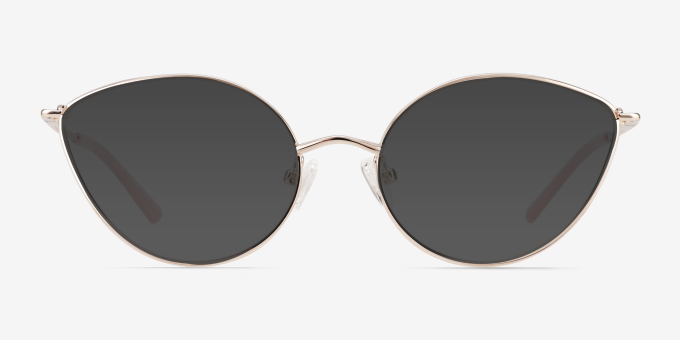 Trina Shiny Rose Gold MetalEyeglass Frames from EyeBuyDirect, with Tinted Lenses