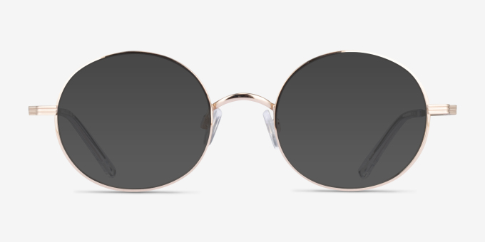 Merrill Gold MetalEyeglass Frames from EyeBuyDirect, with Tinted Lenses