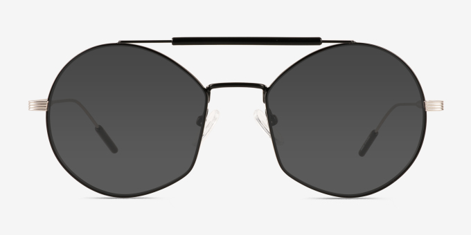 Art Silver Black MetalEyeglass Frames from EyeBuyDirect, with Tinted Lenses
