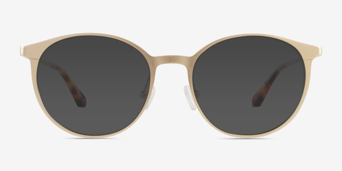 Accel Matte Gold Aluminium AlloyEyeglass Frames from EyeBuyDirect, with Tinted Lenses