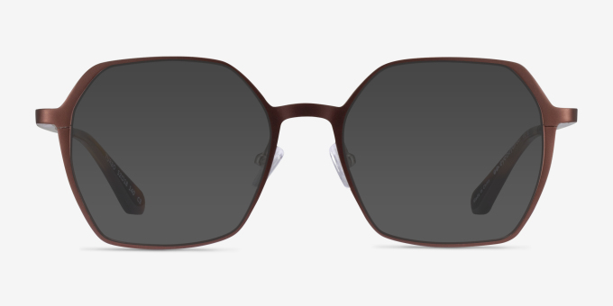Turbo Matte Brown Aluminium AlloyEyeglass Frames from EyeBuyDirect, with Tinted Lenses