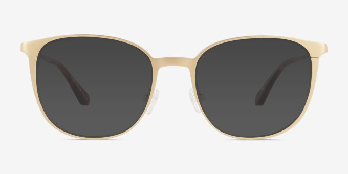 Zoom Matte Gold Aluminium AlloyEyeglass Frames from EyeBuyDirect, with Tinted Lenses