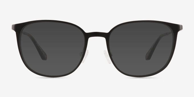 Zoom Matte Black Aluminium AlloyEyeglass Frames from EyeBuyDirect, with Tinted Lenses