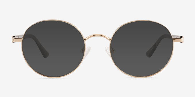 Turn Gold MetalEyeglass Frames from EyeBuyDirect, with Tinted Lenses
