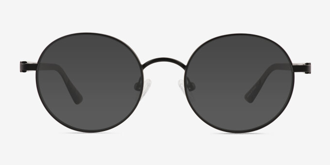 Turn Matte Black MetalEyeglass Frames from EyeBuyDirect, with Tinted Lenses