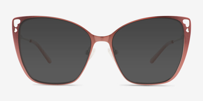 Truly Pink MetalEyeglass Frames from EyeBuyDirect, with Tinted Lenses