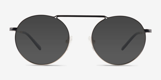 Tayler Gradient Navy Gold MetalEyeglass Frames from EyeBuyDirect, with Tinted Lenses