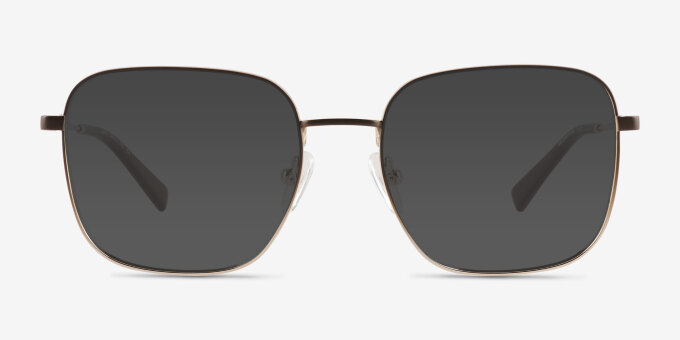 Adley Gradient Brown Gold MetalEyeglass Frames from EyeBuyDirect, with Tinted Lenses
